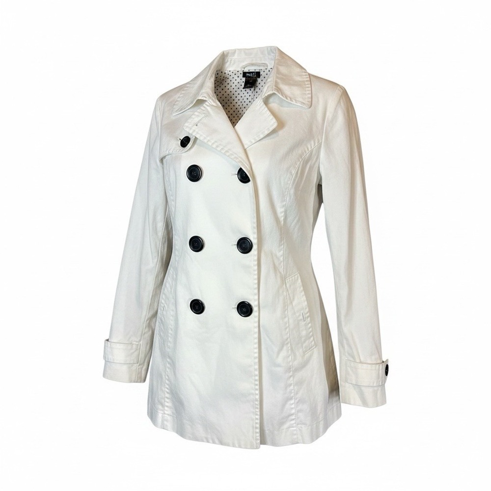 Rue 21 Button Down Blazer Jacket Women’s Size XL White With Black Buttons